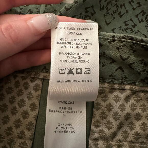 Patagonia green pattern ankle length pants size 10 - Picture 7 of 11